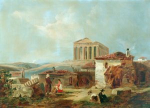 Athen med Akropolis, 1839